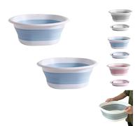 Generico Bacinella Pieghevole Multiuso | Portatile per Lavare, Campeggio, Lavanderia e Viaggi (Blue, 36.5cm)