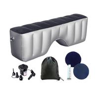 Generico Back Seat Gap Filler Inflatable Car Mattress Pad - PVC + Flocking Travel Bed With Air Pump, Storage Bag & Repair Kit