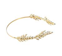 Generico Back-Worn Leaf Metal Headband,Adjustable Gold Leaf Goddess Crown Headpiece of wear, Ideas for Bridal, Proms, & Cosplay. (Gold-3)