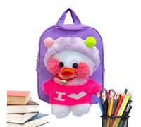 Generico Backpack per lo zaino per bambini, zaino per bambini con peluche rimovibile | Backpack per animali adorabile impermeabile,Pacchetto scolastico per libri, giocattoli, bottiglie d'acqua
