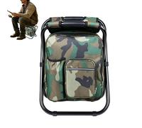 Generico Backpack Stool for Adults - Foldable Camping Chair with Storage Bag | Heavy Duty Oxford Fabric with Aluminum Frame, Portable Hiking Seat for Fishing Travel Outdoor Activities