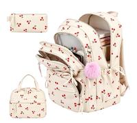 Generico Backpack With Lunch Box, Cartoon School Bag, Kids Bookbag Set