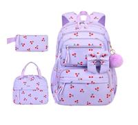 Generico Backpack with Lunch Box, Cute Waterproof, Breathable Bookbag | Girls Kids Backpacks Set for Kindergarten Preschool Elementary Back-to-School Travel, Students, Daily Camping