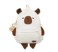 Generico Backpacks for Students, Capybara Backpack for Kids, Large Capacity, Cute for School and Leisure (White)