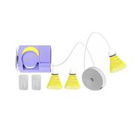 Generico Badminton-Rückpralltrainer | Höhenverstellbare Wiederaufladbare Übungsspiele | Selbsttrainingshilfe mit Fernbedienbarem Elastischem Seil - für Workout Schule Sporthalle Training Spielzimmer