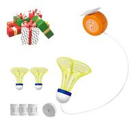 Generico Badminton Trainer - di rimbalzo automatico per allenamento in solitaria, design telescopico regolabile in altezza | Allenamento professionale per d'impatto e coordinazione,