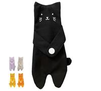 Generico Bag Charm & Earphone Case-Hugging Cat-Shaped Coin Purse, Hugging Cat-Shaped Cute Storage Case for Keys,Lipstick Bag (black)