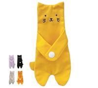 Generico Bag Charm & Earphone Case-Hugging Cat-Shaped Coin Purse, Hugging Cat-Shaped Cute Storage Case for Keys,Lipstick Bag (yellow)