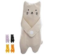 Generico Bag Charm & Earphone Case-Hugging Cat-Shaped Coin Purse, Hugging Cat-Shaped Cute Storage Case for Keys,Lipstick Bag (white)