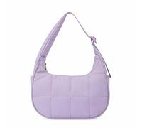 Generico Bag, Nylon Quilted Shoulder Hobo Purses, Adjustable Shoulder Strap (Purple)