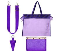 Generico Bag, Spacious Transparent Mesh Organizer Pouch, Yarn Knitting Crochet Holder, for Home Indoor Outdoor Traveling School Dorm Studio, Perfect for Wife Friend Sister Craft Supply