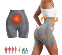 Generico Baicloud Micro-Vibration Shorts, Tummy Control Breathable Ionic Shapewear, a Vita Alta lon-Fiber Repair Shaping Yoga Shorts, Comfort Breathable Short, High Waist Shaping Underwear (Grigio,S)
