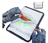Generico Bait Bag - 10-Page PVC Ring-Binder Clear Lure Organizer,Fishing Bait Storage Protector - for Tackle Saltwater Freshwater Lake River Pond Beach Shore Boat Sports Outdoors