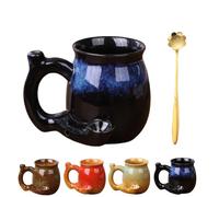 Generico Bake Coffee Mug, Novelty Glazed Ceramic Pot Shaped Cup, Unique Ergonomic Handle Tea Mug for Father's Day,Easter Birthday Party Present