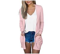 Generico Balck+ Mio Ordine Maglia Tecnica Donna Outerwear da Donna Manica Lunga V Collo Cardigan Coat Solid Womens Taschi da Donna Abbigliamento Donna
