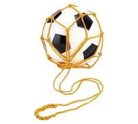 Generico Ball Bags Mesh - Soccer Ball Storage Net With Drawstring | Soccers Football Volleyball Storages Nets Heavy Duty For Coaches Adjustable Shoulder Strap Sports Equipment Bag, 1pc Black