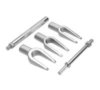 Generico Ball Joint Remover, 5X Pickle Fork Tools Set, Joint Splitter, Automotive Tool with Case, Forks Type Separator Kit for Auto, Truck, SUV, Car Maintenance Repair, Color Silver