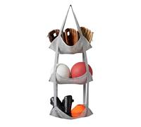 Generico Ball Storage Rack - 32.68 Inches Polyester, 3 Tier Garage Basketball Storage Durable Multi Ball Rack for Volleyballs Footballs Gym Bags, School Home Utility Room And Clutter-Free Space