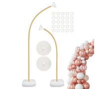Generico Balloon Arch, Set Supporto per Sfondo Floreale Dorato, Telaio Decorativo Pieghevole per Anniversari Feste Matrimoni Fiori Fotografia Festivi