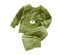 Generico Bambine Pigiama Due Pezzi Ragazze Abbigliamento da Casa Set Stampa di Cartoni Animati Camicetta a Maniche Lunghe Rimani al Caldo in Autunno e Inverno Unisex Bambini Ragazzi per 1-12 Anni