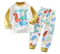 Generico Bambine Pigiama Due Pezzi Ragazze casa Abito da Notte Caldo Camicetta a Maniche Lunghe Manica Lunga e con Pantaloni Lunghi Unisex Bambini Ragazzi Adatto per Il Gioco nel Tempo Libero