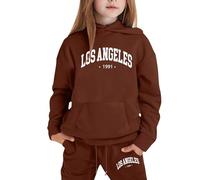 Generico Bambini Autunno Felpa Set A Maniche Lunghe Felpata Jogging Ginnastica e Pantaloni Gamba Larga Ragazzi Ragazze Abbigliamento Chic Ed Elegante per Jogging,la Casa,Scuola, Spesa