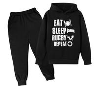 Generico Bambini Autunno Felpa Set,Completo T Shirt Pantalone Tuta da Calcio Ragazzo Maniche Lunghe Girocollo Primavera Sportiva Completo Set di Abbigliamento per Inverno Regalo