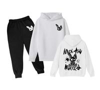 Generico Bambini Autunno Felpa Set Felpata Jogging Ginnastica di Felpe per Ragazzo E Bambine A Maniche Lunghe con Zip/Pullover Inverno Outfit Ragazzi Ragazze Tuta Sportiva