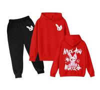 Generico Bambini Autunno Felpa Set Ragazzi Pullover Casual Tuta Maniche Lunghe Girocollo Primavera Sportiva Completo Taglie Forti per Jogging,la Casa,Scuola, Spesa