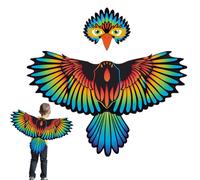 Genérico Bambini Eagle Wing Costume With Bird, Polyester Cloak 120 x 77 cm, Role Play Outfit For Boys And Girls, Performance Dress-Up Cape, Fun Gift For Kids, Lightweight 80 g