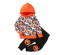 Generico Bambini in Costume di Halloween Manica del Pipistrello Tuta con Stampa da Zucca per Vestiti Spaventoso Ragazza Ragazzi E Ragazze