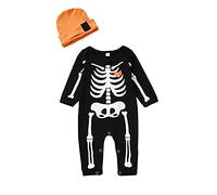 Generico Bambini in Costume di Halloween Manica del Pipistrello Tuta Unisex per da Zucca Vestito Strega Cosplay Spaventoso Ragazza Adatto Altezza 90-150 Cm