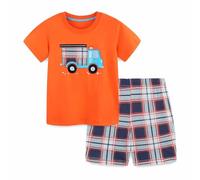 Generico Bambino Completi Estivi Tinta Unita Abbigliamento Set Bimbo Completini e Coordinati Gentiluomo Outfit Neonato di 2 Pezzi con Tuta da Ginnastica per Ragazzi 1-4 Anni