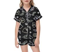 Generico Bambino di Halloween Unisex Pigiama Costume Cosplay Abiti Casual per Adolescenti Abbigliamento Camicia Pantaloni Set Abbinato Morbido, Comodo, Traspirante Ideale Giocare