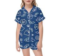Generico Bambino di Halloween Unisex Pigiama Costume Cosplay Abiti Casual per Adolescenti Abbigliamento Camicia Pantaloni Set Abbinato Morbido, Comodo, Traspirante Ideale Giocare
