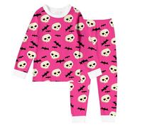 Generico Bambino di Halloween Unisex Pigiama,Costume Cosplay Pigiama familiare da Vacanza Costume Scheletro Abbigliamento per la casa Comodi Ideale Giocare