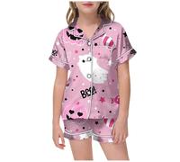 Generico Bambino di Halloween Unisex Pigiama Divertente personalità Camicia Semplice e Morbido in Cotone Comodo, Traspirante per la casa, Relax Quotidiano