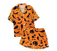 Generico Bambino di Halloween Unisex Pigiama,Pigiama Divertente Set Neonato Neutro Abbigliamento Casual in Morbido Cotone Stampa dei Cartoni Animati Regalo per Bambini 1-12 Anni