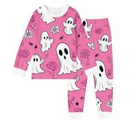 Generico Bambino di Halloween Unisex Pigiama Set Biancheria da Notte per Bambini Abiti Casual Adolescenti Abbottonato Pigiami accoglienti Abbigliamento Comodi Feste e Casa