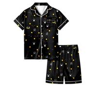 Generico Bambino di Halloween Unisex Pigiama,Set Biancheria da Notte per Bambini Abiti Casual Adolescenti Completo Top Pantaloni Pigiama in Morbido Cotone 2 Pezzi Vestiti Ideale Giocare