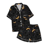 Generico Bambino di Halloween Unisex Pigiama,Set Biancheria da Notte per Bambini personalità Camicia Costume Scheletro Pantaloni Set Abbinato Morbido, Comodo, Traspirante Feste e Casa