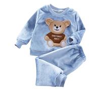 Generico Bambino Pigiama Due Pezzi Ragazzo casa Abito da Notte Biancheria Intima Termica Carino a Manica Lunga e con Pantaloni Lunghi Idea Regalo Adatto per Il Gioco nel Tempo Libero