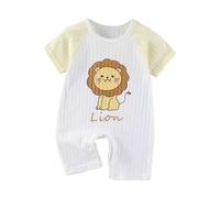 Generico Bambino Pigiama,Tutina Neonato Maschio Abbigliamento neonata Pigiama Intero Vestiti per Bambini Manica Lunga Tinta Unita Onesie Outfit 0-18 Mesi