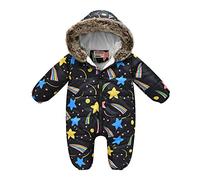 Generico Bambino Unisex Tutine Tutina Neonato Maschio Ragazze Manica Lunga Tuta Pagliaccetto con Cappuccio da Confortevole e Leggero per Bambini Ragazzi 0-12 Mesi