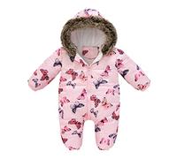 Generico Bambino Unisex Tutine Tutina Neonato Maschio Ragazze Manica Lunga Tuta Pagliaccetto con Cappuccio da Confortevole e Leggero per Bambini Ragazzi 0-12 Mesi
