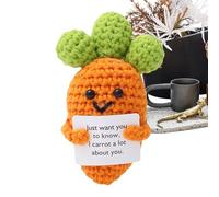 Generico Bambola All'Uncinetto | Carota All'Uncinetto | Bambola Morbida Ispiratrice Carina Che Tiene Un Biglietto Per Decorazioni | Per La Laurea Il Natale Il Lavoro San La Scrivania E La Casa