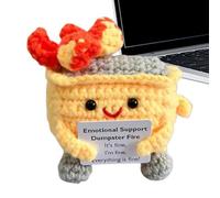 Generico Bambola All'uncinetto Con Design Cestino Con Fiamme | Lavorato A Mano,Decorazione Cartoon Fatto a Mano per Mamma San Natale Amico Pasqua Insegnante Compleanno Casa