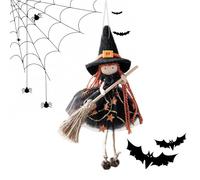 Generico Bambola Della | 1 Decorazione Di Halloween Da Appendere Con Scopa | Figura Di Fatta A Mano Da 12 X 20 Cm Come Decorazione Spaventosa E Natalizia Ideale Per, La Finestra, Il Bal
