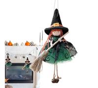 Generico Bambola Della | 1 Decorazione Di Halloween Da Appendere Con Scopa | Figura Di Fatta A Mano Da 12 X 20 Cm Come Decorazione Spaventosa E Natalizia Ideale Per, La Finestra, Il Bal