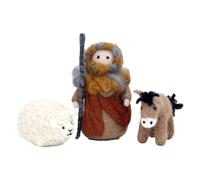 Generico Bambola Di Natale In Feltro - Kit Per Realizzare Bambolotto Pastore Artigianale,Idea Regalo Festivo per Famiglia Adolescenti Amici Adulti Ragazzi Ragazze